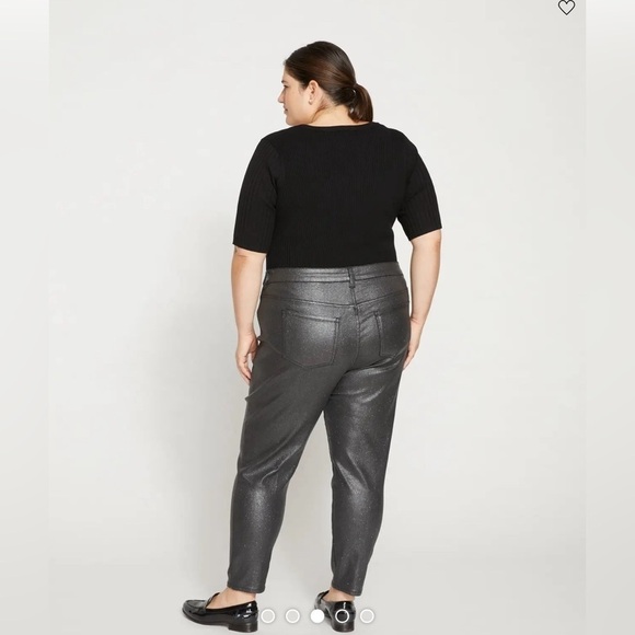 NWT Universal Standard Shimmer Seine High Rise Skinny Jeans SZ 24 - Picture 2 of 10